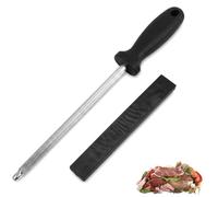 Solvio Professional Sharpening Stick 11" Stainless Steel Sharpening rods for Kitchen, Chef's and Butcher's Knives Ergonomic Non-Slip Handle with Sharpening Strap to Restore Blade Edge
