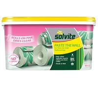 Solvite Paste the Wall, Ready to Roll, Wallcoverings Adhesive, Extra Strong, Non-drip Formula, Hangs up to 5 Rolls, Rolls on Pink, Dries Clear, Guaranteed No Staining, 4.5kg