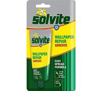 Solvite Wallpaper Repair Adhesive, Wallpaper Paste for Fixing Tears, Seams & Edges, Extra-Strong Glue for Seam Repair, Easy-Spread, 1x56g