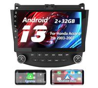 Solvitek 10.1 inch Car Radio for Honda Accord 7th 2003-2007, Android 13 Stereo with Wireless CarPlay Android Auto FM AM BT GPS SWC 2+32GB