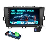 Solvitek 9 inch Car Radio Wireless CarPlay Android Auto for Toyota Prius 2010-2015, Android 13 Stereo with FM BT GPS SWC Backup Camera (4+64GB)