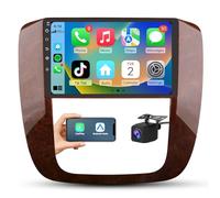 Solvitek 9 inch Car Radio with Wireless Carplay Android Auto for GMC Yukon Chevrolet Chevy Silverado Tahoe Suburban 2007-2012, FM Stereo with BT GPS SWC Backup Camera (2+32GB)