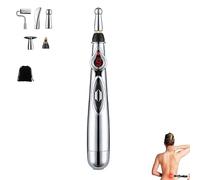 Solvora V1 Electric Acupuncture Pen, Acupunctures Pens USB Rechargeable, Electronic Acupuncture Pen with 3 Massage Heads 9 Levels, Meridian Energy Acupunctures Pens for Pain Relief (with Battery)