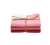 Solwang Cleaning Cloth Antique Pink Combination Knitted Cotton Wipes Stainless Steel