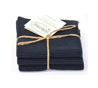Solwang Cleaning Cloths Black Knitted Cloth Cotton Wipes Stainless Steel