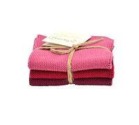 Solwang Cleaning Cloths Bordeaux Red Combi Knitted Cloth Cotton Wipes Stainless Steel
