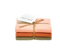 Solwang Cleaning Cloths Olive Apricot Combi Knitted Cotton Wipes Stainless Steel