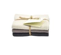 Solwang Cleaning Cloths Warm Grey Combi 858687 Knitted Cloth Cotton Wipes Stainless Steel