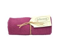 Solwang Knitted Plum Cotton Kitchen Towel