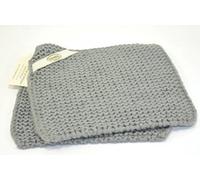 Solwang Oven Mitts Pot Holder Knitted Grey Steel Grey Medium