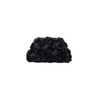 SOLY HUX Women's 3D Rosette Vintage Kiss Lock Handbags Mini Clutch Purse Elegant Evening Bags Black One Size