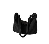 SOLY HUX Women's Corduroy Large Capacity Crossbody Bags Adjustable Strap Lightweight Shoulder Bag Black One Size