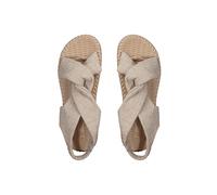SOLY HUX Women's Twist Cross Band Flat Sandals Open Toe Slingback Beach Casual Slide Shoes Beige 7