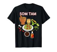 SOM TAM Thai Food Lover Spicy Salad Culinary Illustration T-Shirt