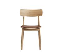 Soma Dining Chair with Seat pad Woud Oiled oak / leather cognac - 5712800029543