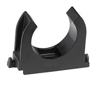 SOMA Pipe Clip Made of Plastic, Black, 32 mm, Pack of 60, Clamping Clamp, Pipe Clamp