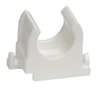 SOMA Plastic Pipe Clip White 8 mm Pack of 50 Clamp Pipe Clamp UV Resistant