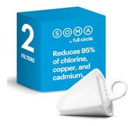 Soma Replacement Filters - Two Pack Replacement Filters for Soma 6-Cup, 10-Cup & 6-Cup Carafe - Reduces Chlorine Taste & Odour - Filters Contaminants - Eco-Friendly Design with Plastic Coconut Shells