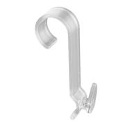 SOMA Towel Hooks for Round Bathroom Radiators up to Diameter 30 mm Set of 4 Transparent