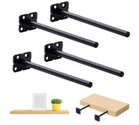 SOMADA Floating Shelf Brackets 8-Inch, 4-Pack Invisible Heavy Duty