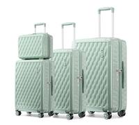 Somago Phoenix Peony Cultural Design Luggage Sets, Matcha Green, 4 piece set(13/20/24/28in)