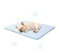 SOMAHE Dog Cooling Mat Breathable Skin-Friend Dog Bed Pad with Anti-Slip Base Washable Anti-Slip & Portable Blue (27.6×19.7×0.4 inch)