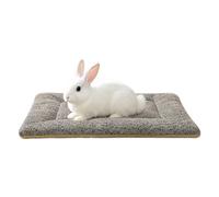 SOMAHE Guinea Pig Bed 3D Snow Fleece Rabbit Bed Washable Bunny Beds Hamster Bedding Mats Soft & Warm for Indoor Small Animal Bed Grey 10×13.7×1 Inchh