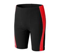 Somaibo Boys Swim Trunks Competition Swim Team Pants Athletic Swimsuit UPF 50+ Quick Dry Swim Shorts 5-14 Years, black red, 5-6 Years