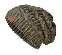SOMALER Knit Beanie Hat for Women Oversize Chunky Winter Slouchy Beanie Hats Ski Cap, Army Green, One Size