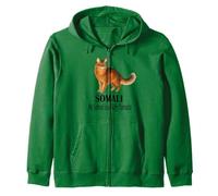 Somali Cat Humor My Fluffy Tornado Funny Pet Fan Saying Zip Hoodie