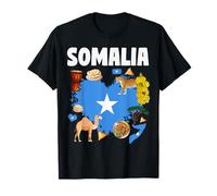 Somali Flag Heritage Outfit Idea For Kids & Somalian Food T-Shirt