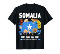 Somali Flag Heritage Outfit Idea For Kids & Somalian Food T-Shirt