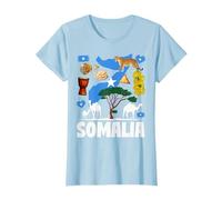 Somali Flag Heritage Outfit Idea For Kids & Somalian Food T-Shirt
