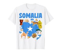 Somali Flag Heritage Outfit Idea For Women & Somalian Food T-Shirt