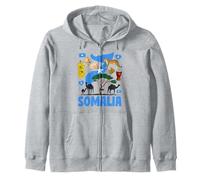 Somali Flag Heritage Outfit Idea For Women & Somalian Food Zip Hoodie