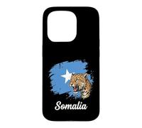 Somalia Flag Leopard Roaring National Pride Case for iPhone 15 Pro
