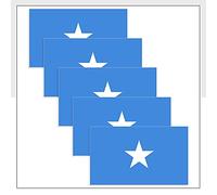 Somalia Flag Vinyl Sticker Pack of 5 (60 x 36mm) SOM Labels for Car Laptop Van Bike Fridge Helmet Packwith® #P1161
