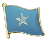 Somalia National Flag Metal Enamel Pin Badge - 1.9cm x 1.6cm - Hard Enamel Somali Blue Flag with White Star - African Nation Lapel Pin for Jacket, Backpack
