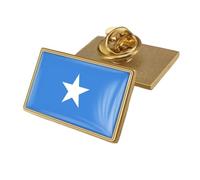 Somalia Patriotic Flag Pin Badge - Novelty Flag Printed Crystal Patriotic Lapel Pin Brooch,Retro Flag Geometric Circle Gift Tie Pin Badge Accessory Rectangle