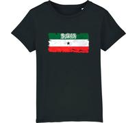 Somaliland Grunge Style Flag - Childrens/Kids 100% Organic Cotton T-Shirt - Black - 7-8 Years