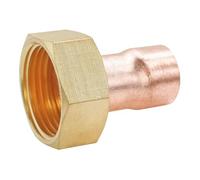 Somatherm // 358-22-20 2-Piece Straight Connector Copper Diameter 22 / Nut 20/27, Grey