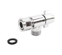 SOMATHERM FOR YOU 181-12 Tap Square Chrome 17-12/17 Nut Prisoner Tap Design Toilet 1/4 Turn Square Chrome-Plated M12/17 Nut Prisoner 12/17 (3/8 Inches), None