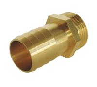 SOMATHERM FOR YOU ///1829-26L Fitting Brass Ribbed M26 / 34 Barbed Wire Right Male 26/34-D.25 Pipe, White-Space, Klein