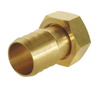 SOMATHERM FOR YOU ///1830-15L Fitting Brass Ribbed F15 / 21 Barbed Wire Female Law 15/21-D.15 Pipe, Gray, Klein