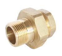 SOMATHERM FOR YOU //281-20 Verschrauben Messing MF Brass Union Connection-Male Female, Gray, 20/27 (3/4")