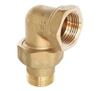 SOMATHERM FOR YOU //283-15 Ellenbogen MF Messing Brass Union Elbow-Male Female, Gray, 15/21 (1/2")