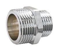 SOMATHERM FOR YOU 3540730011428 Mamille Reduced DM CHR 1/2-3/4 (x2) Nipple Brass Chrome-Plated Screw Reduced Double Male 20/27-15/21 Bag of 2 Pieces None