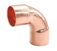 SOMATHERM FOR YOU 3540730012715 WINKEL FF GR Curve Soldering with Large Radius 90° -Double Female-for Copper Pipe Ø 16-Bag 2 Parts, Bronze, Ø16