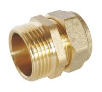 SOMATHERM FOR YOU 3540730013378 M Connector and Brass Bicone 18-3/4 Coupling Brass Compression Ring Diameter 18 Copper Pipe Male 20/27, None