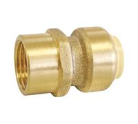 SOMATHERM FOR YOU 3540730013989 Socket Strip PushFit 16-3/4 Brass Coupling for Copper Pipes or PEX or Multi-Layer Ø16 Clip-Female, 20/27 (3/4")